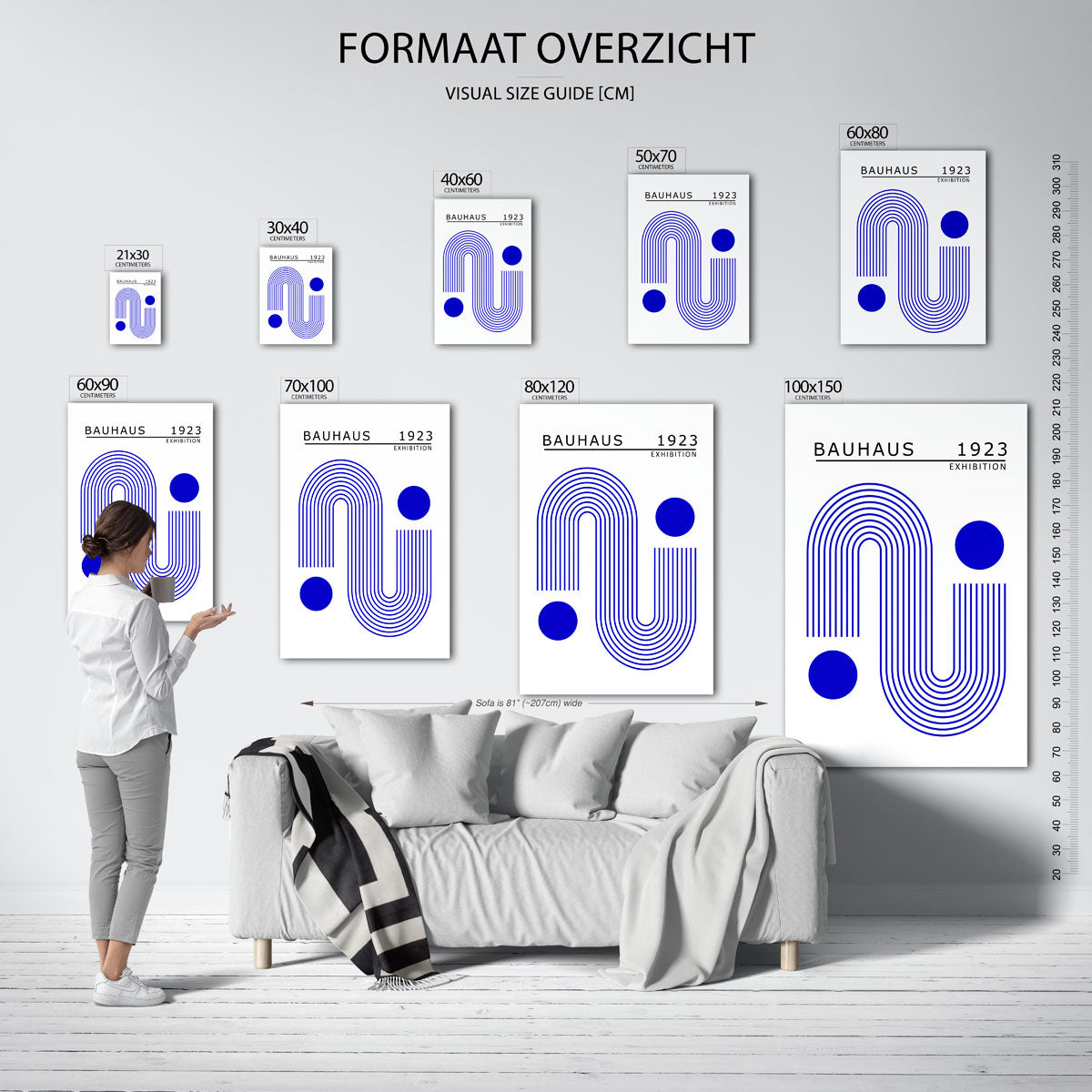 Lijnen en cirkels Poster