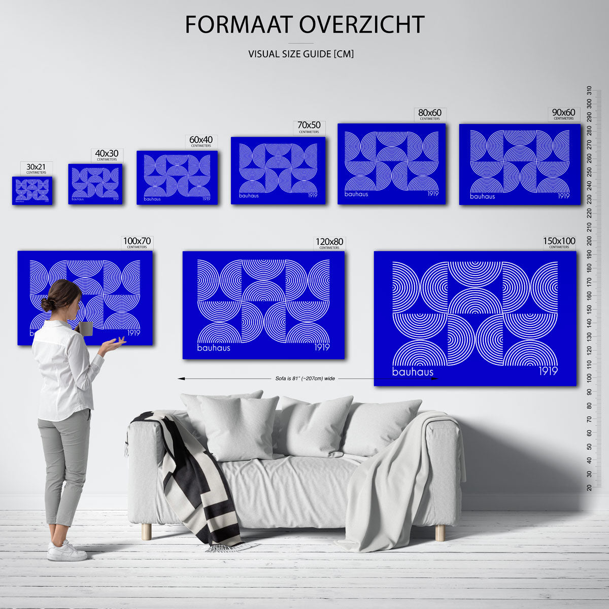 Cirkelritme en lijnen Poster