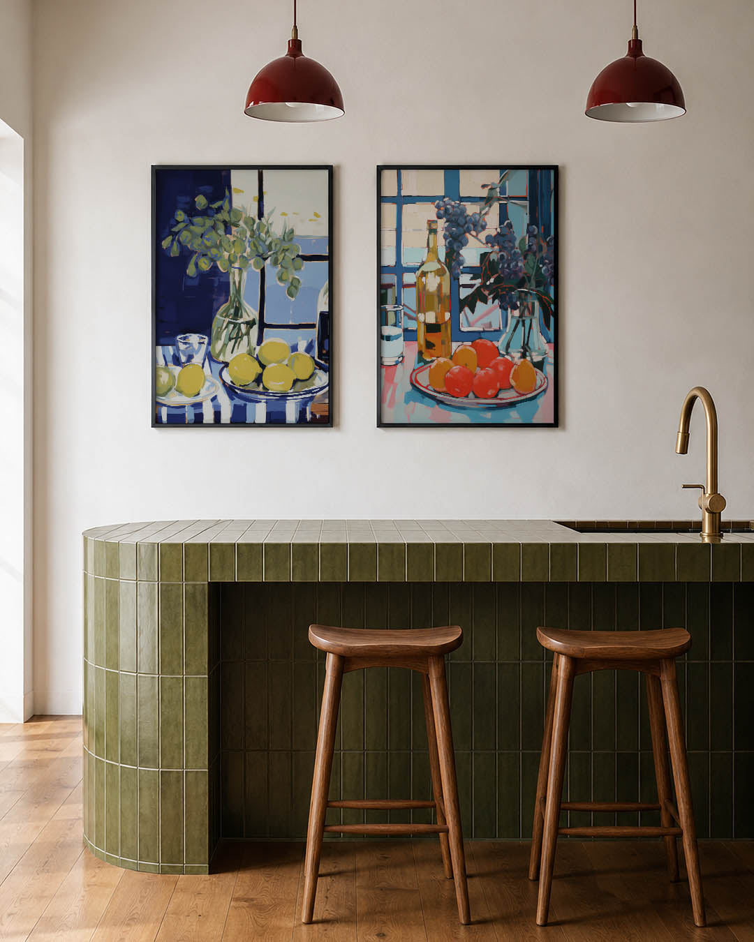Kleurrijke stilleven Posterset