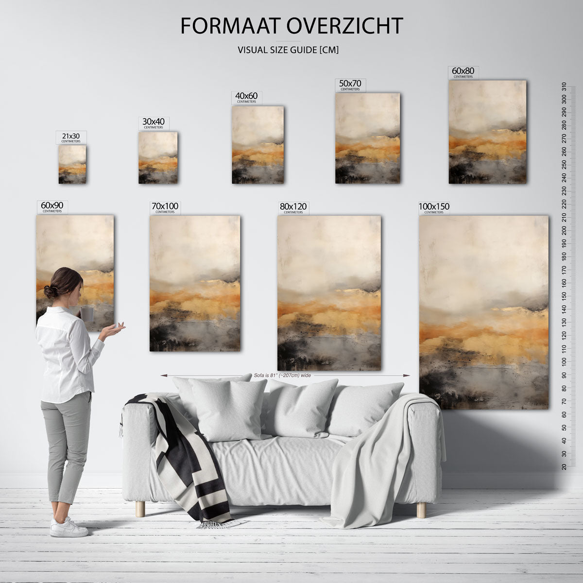 Abstracte landschap Poster