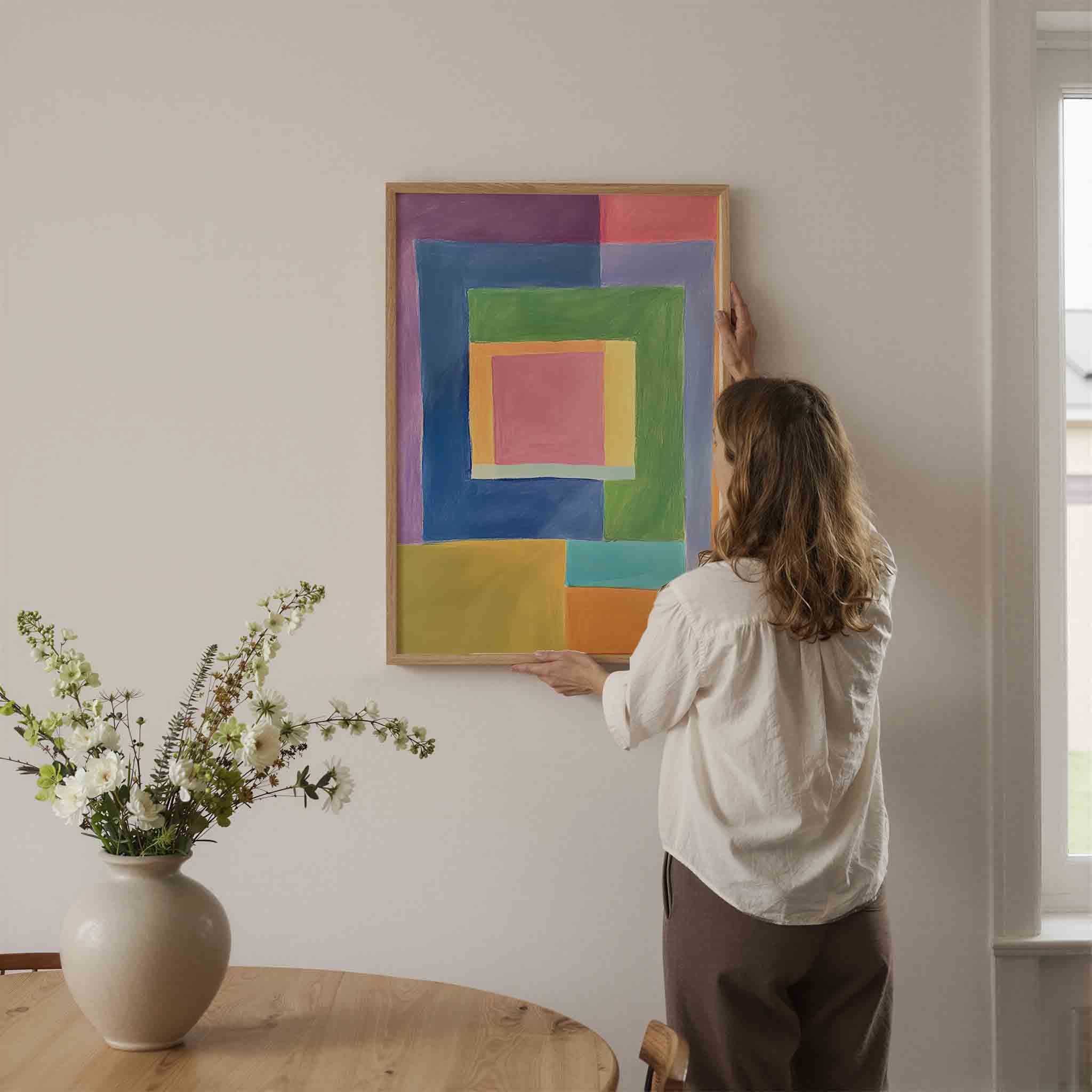 Kleurrijke geometrische vormen Poster