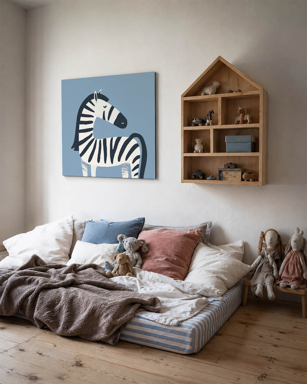 Gestileerde zebra illustratie Kunstwerk