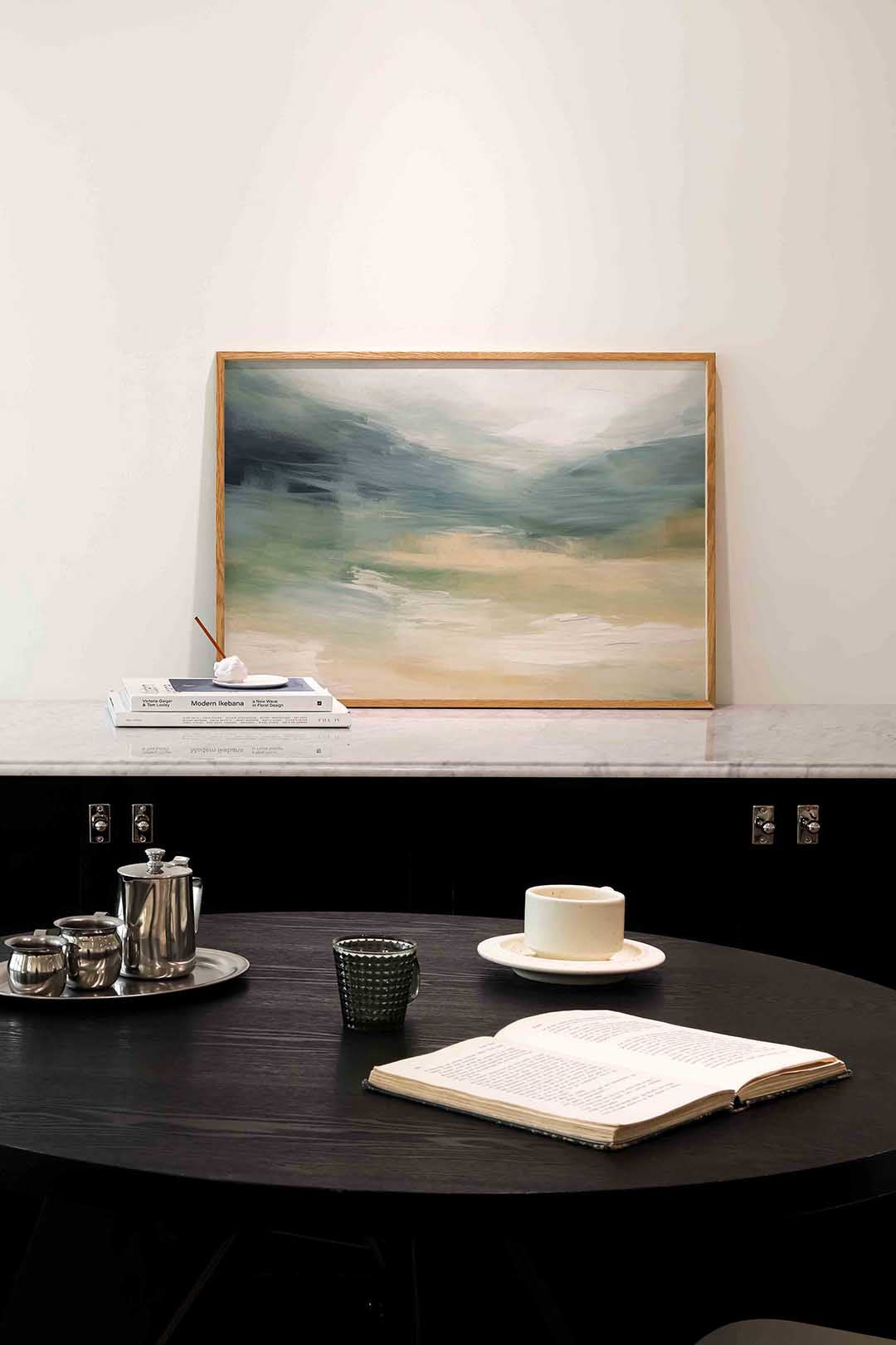 Abstracte landschapsweergave Poster