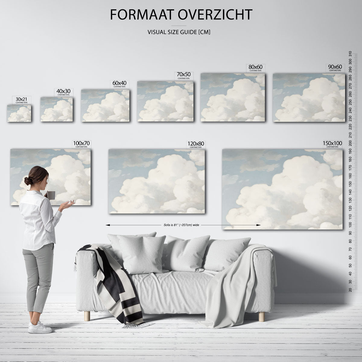 Wolkachtige hemel Poster