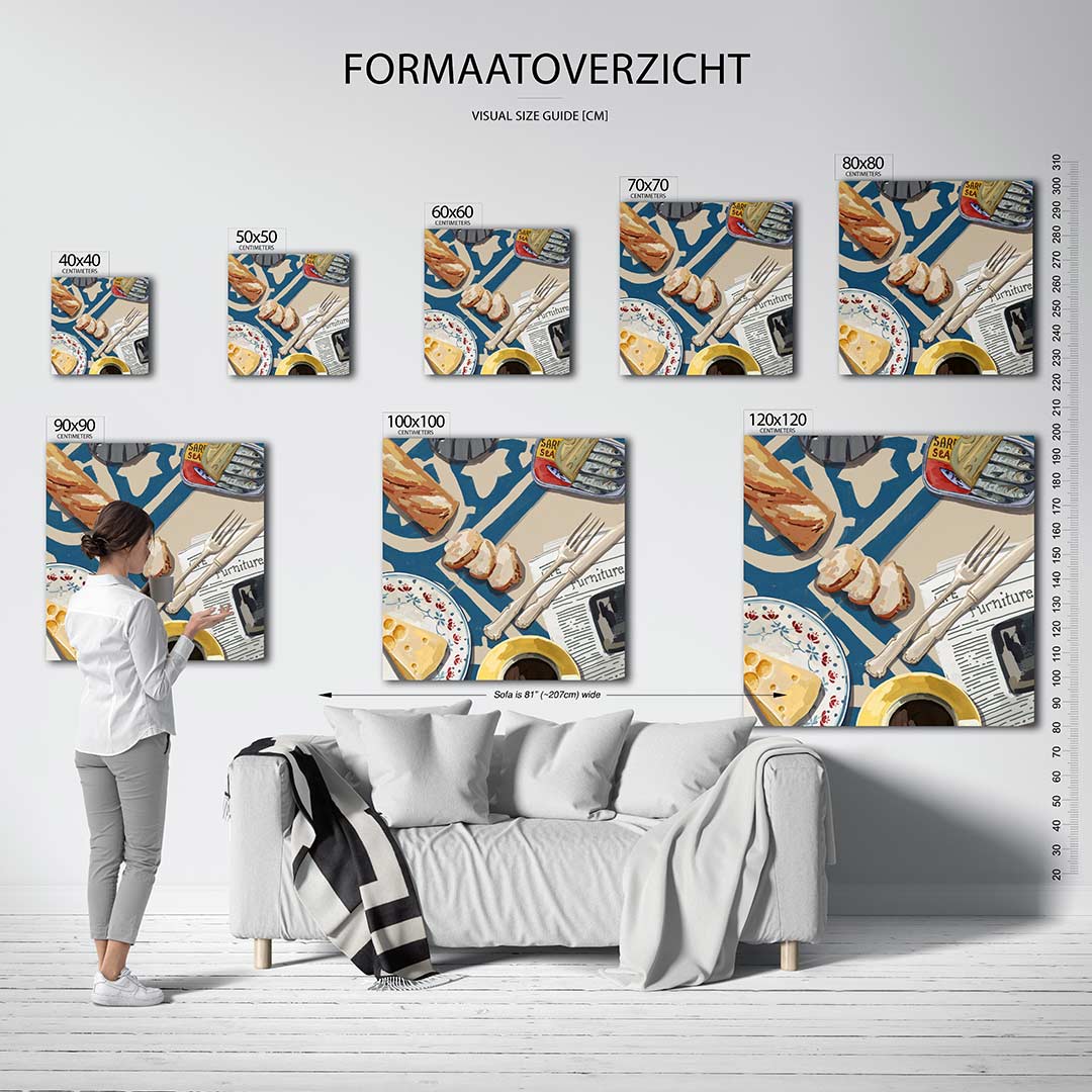 Ontbijt tafereel Kunstwerk