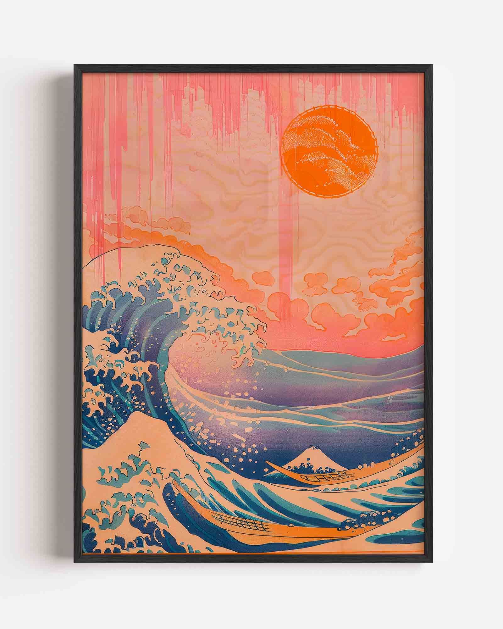 Golven en zon Poster