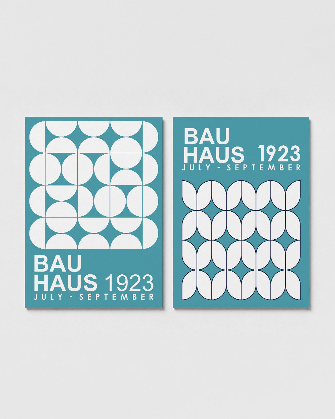 Cirkelpatroon blauw Posterset