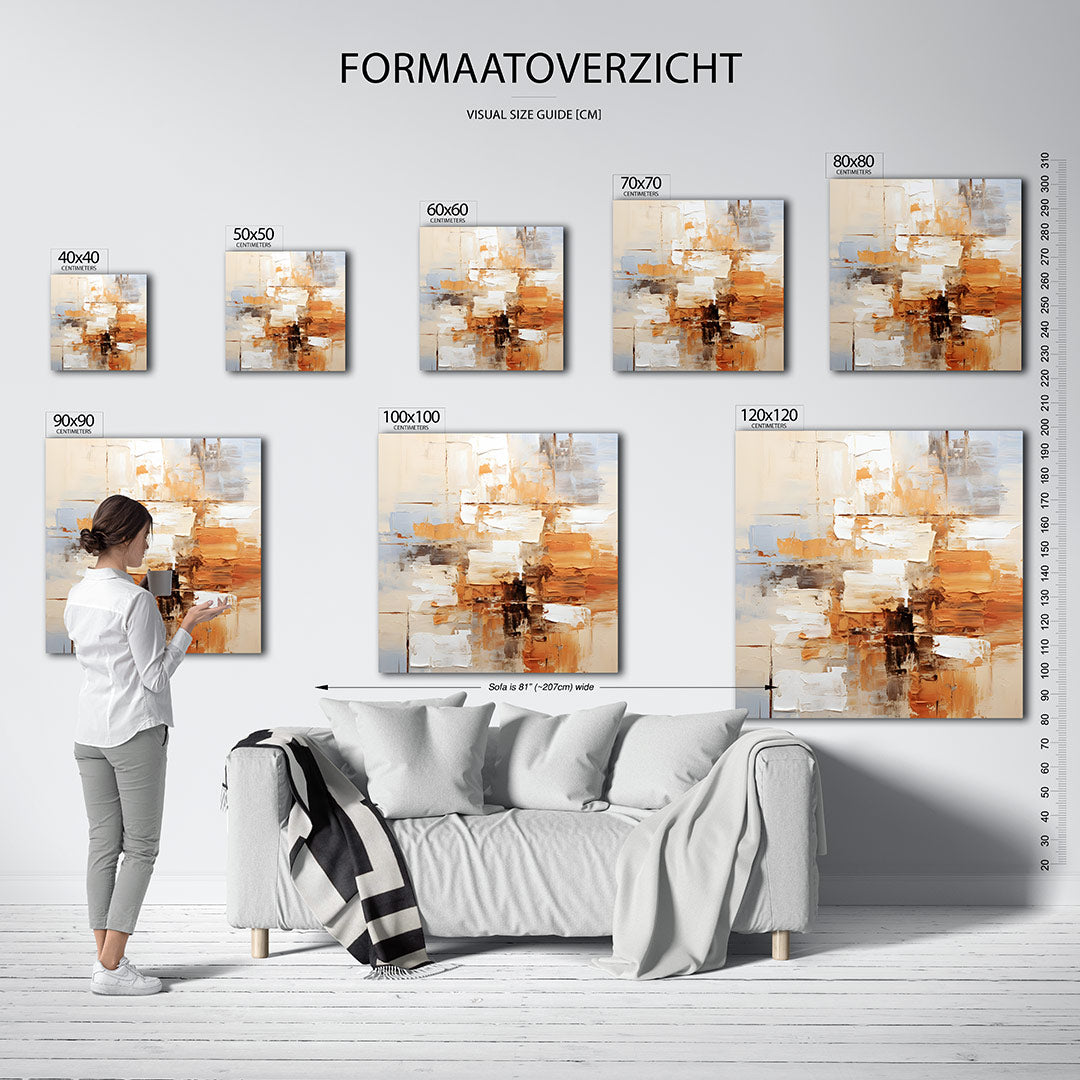 Dynamische kleurvlakken Kunstwerk