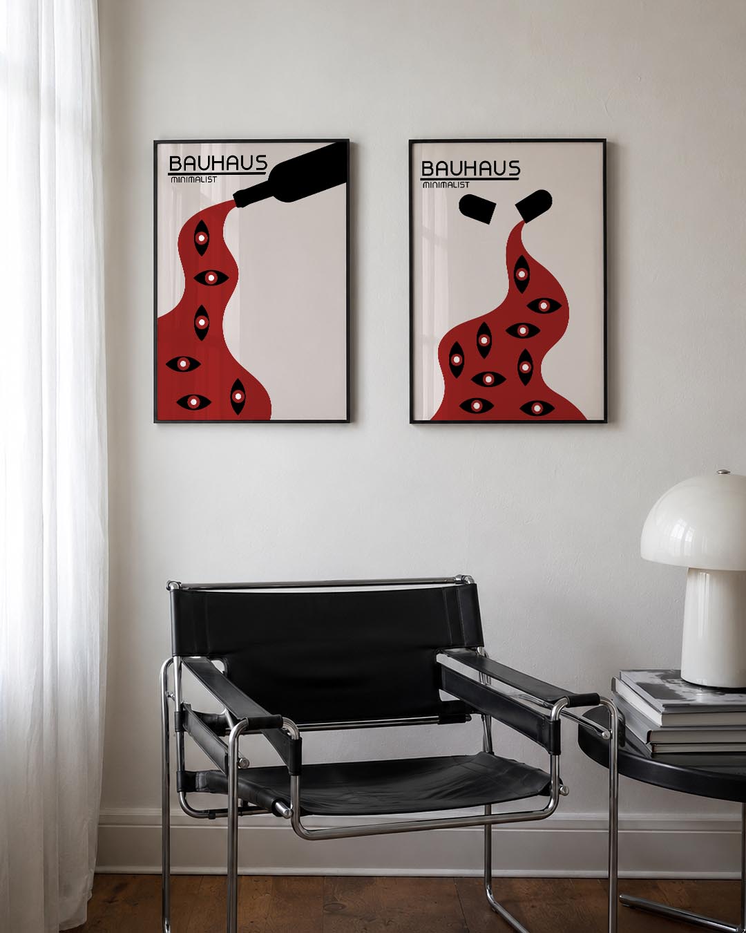 Vloeiende vormen Posterset