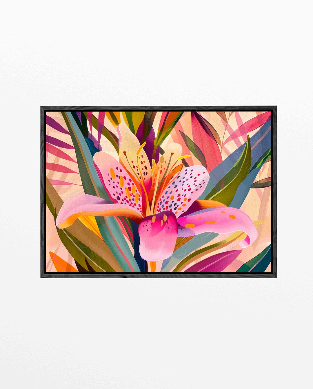 Kleurrijke bloemillustratie Kunstwerk