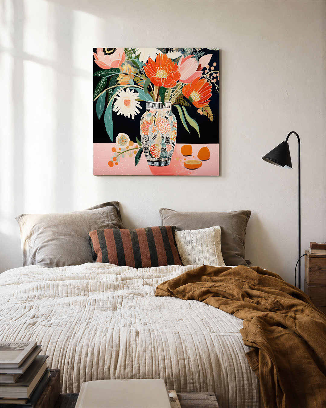 Bloemen in vaas Kunstwerk