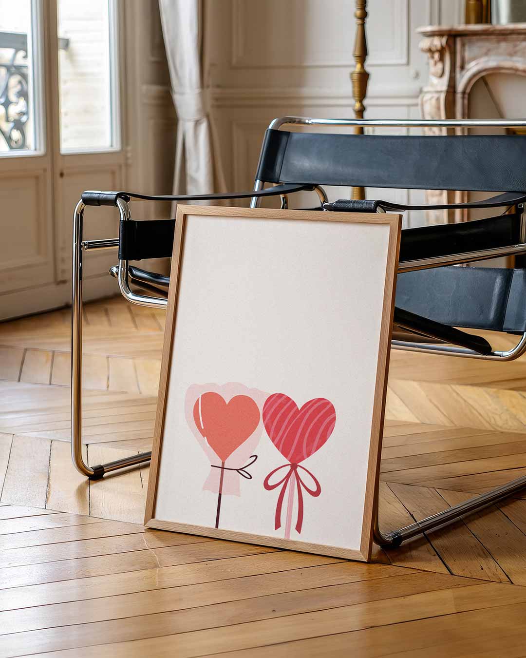 Romantische Hartjes Poster-WallArtistic