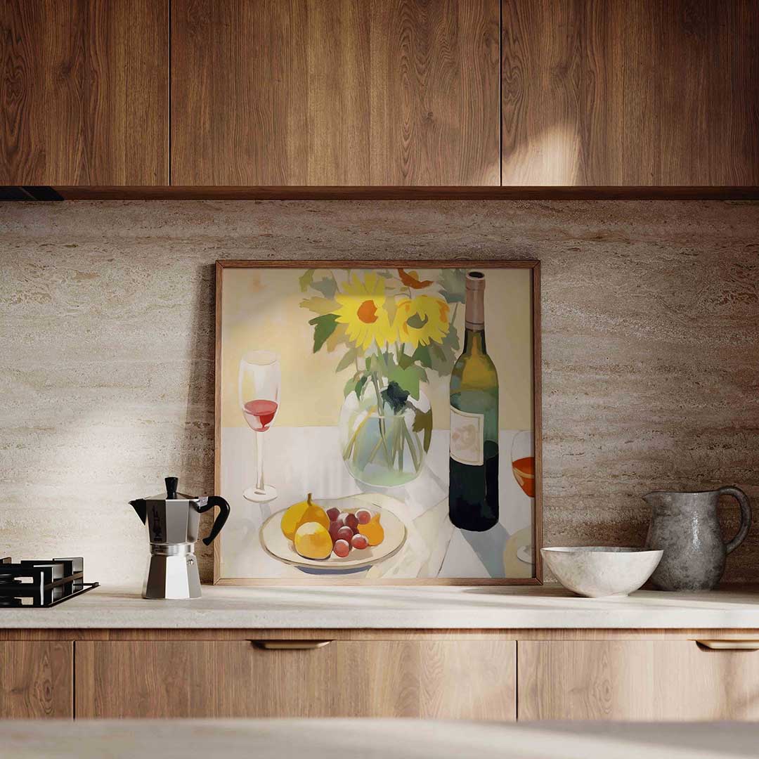 Stilleven met zonnebloemen Poster