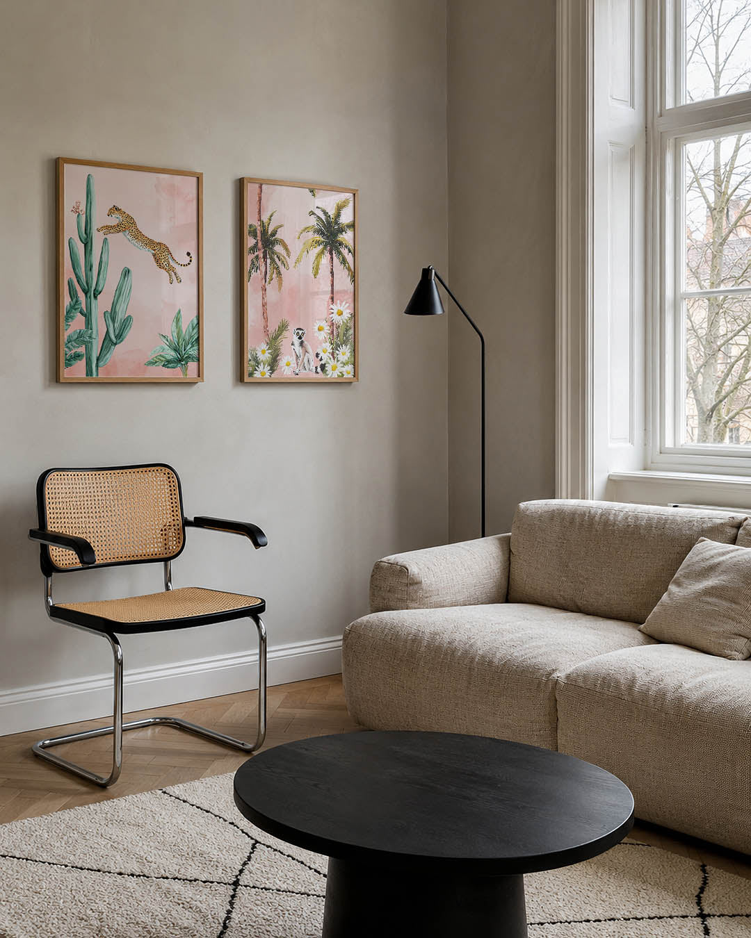 Sprong en cactus Posterset