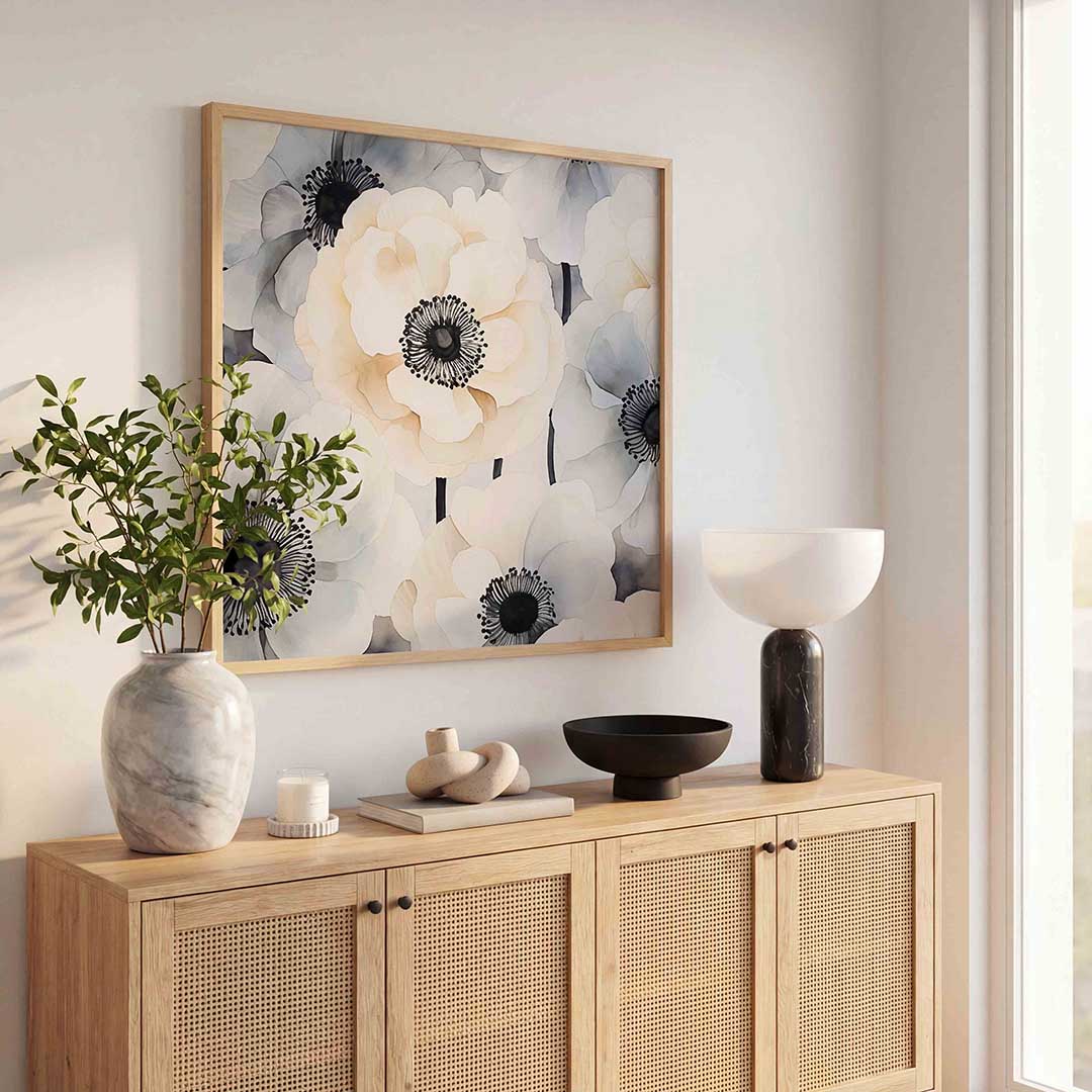 Bloemen in zachte tinten Poster
