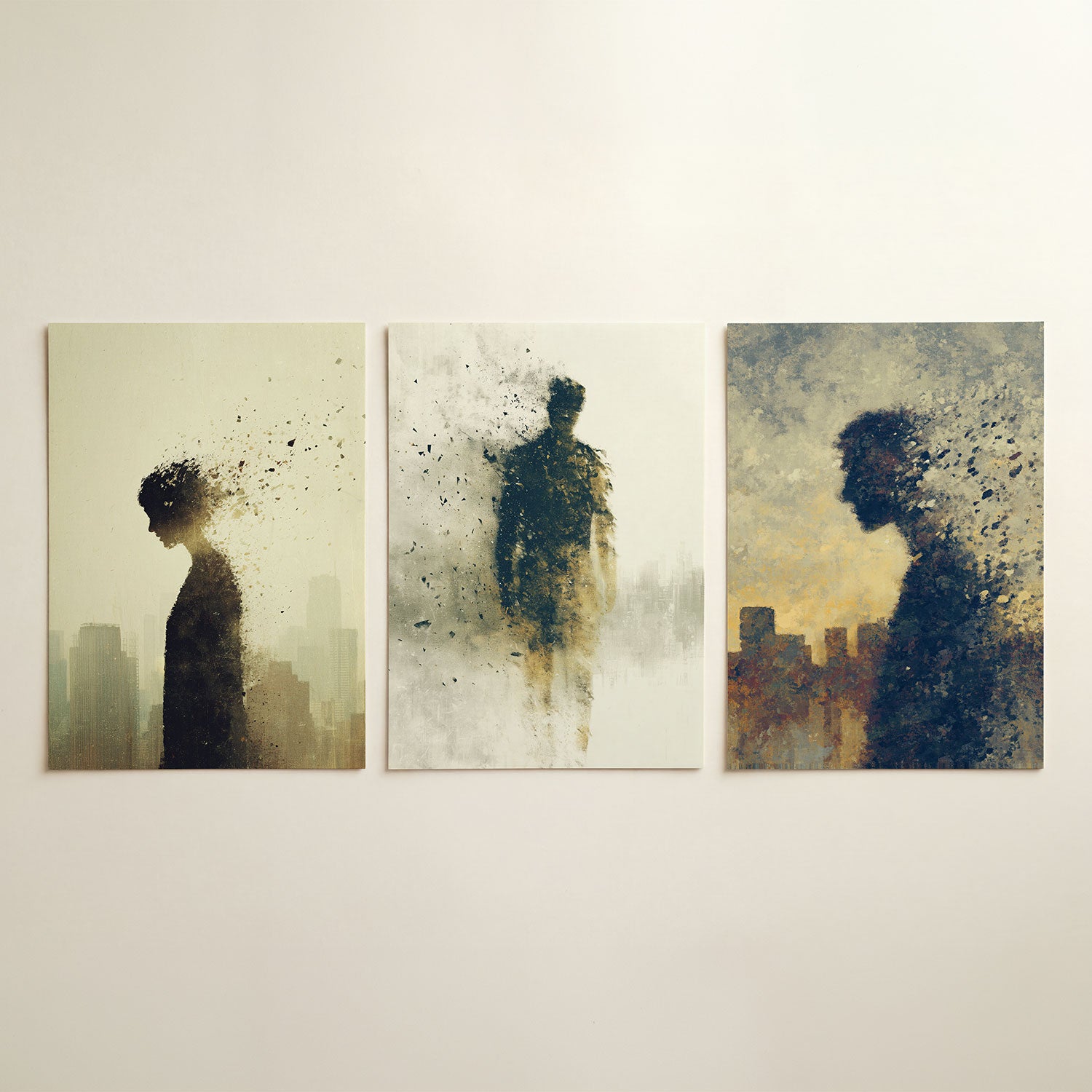 Vervagende silhouet Posterset