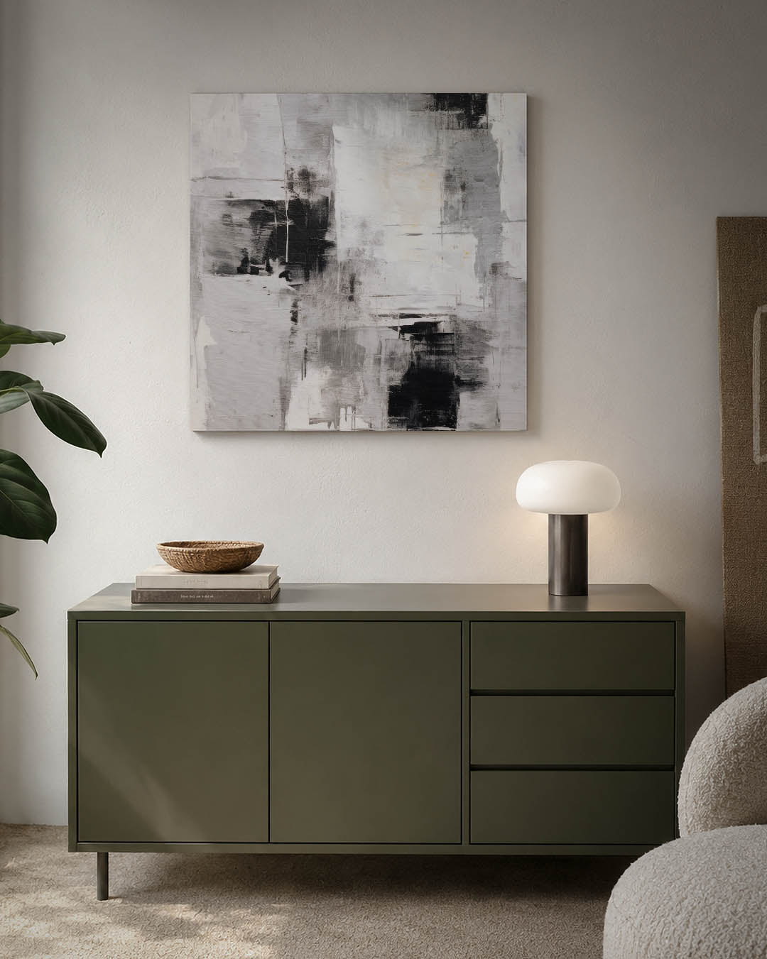 Monochrome compositie Kunstwerk