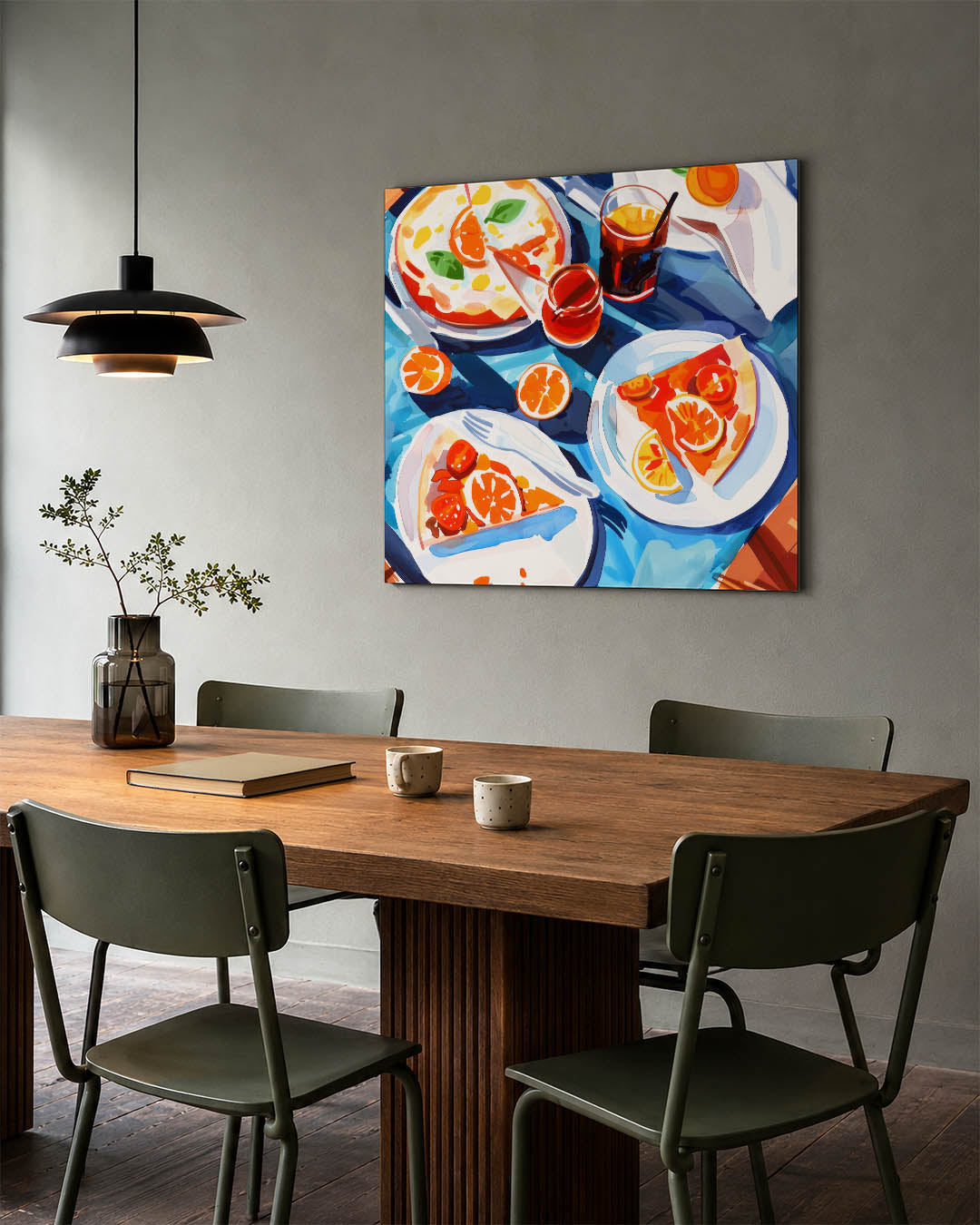 Levendige tafelscène Kunstwerk