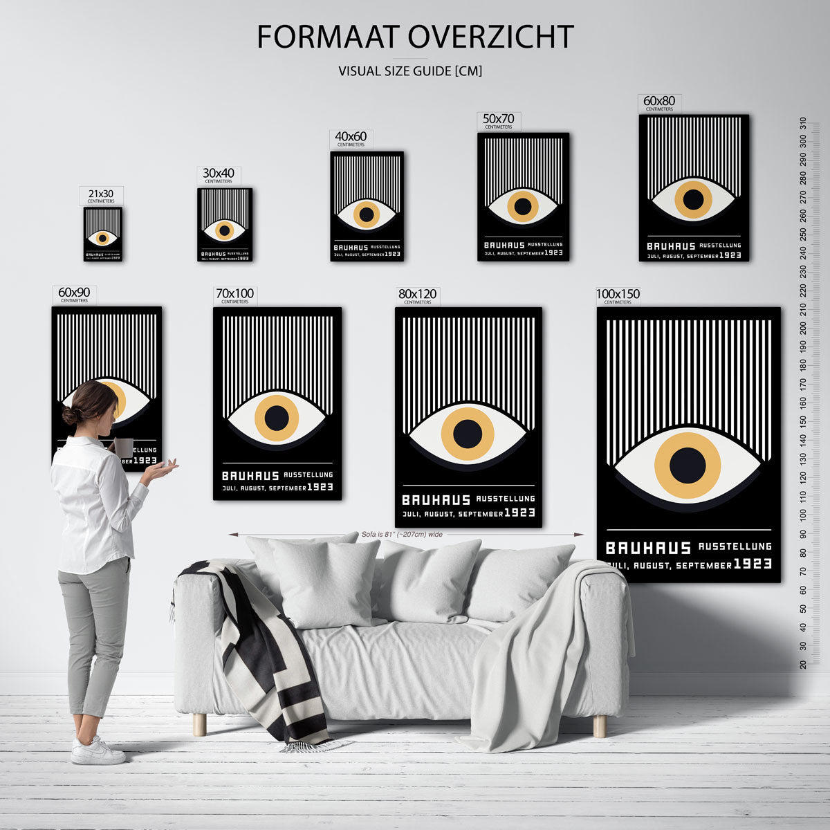 Oog en lijnen Poster