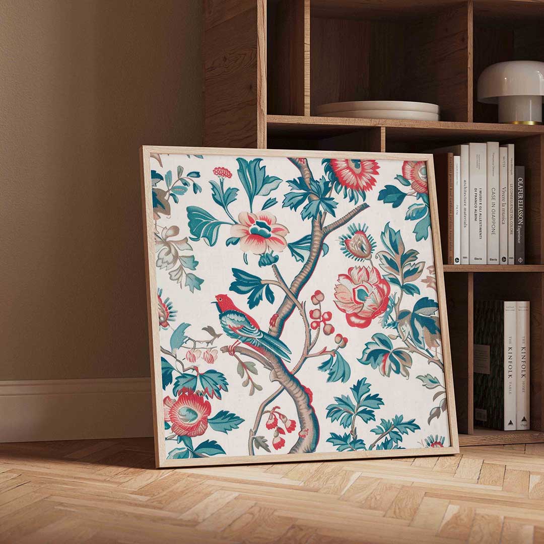 Vogel en bloemen Poster
