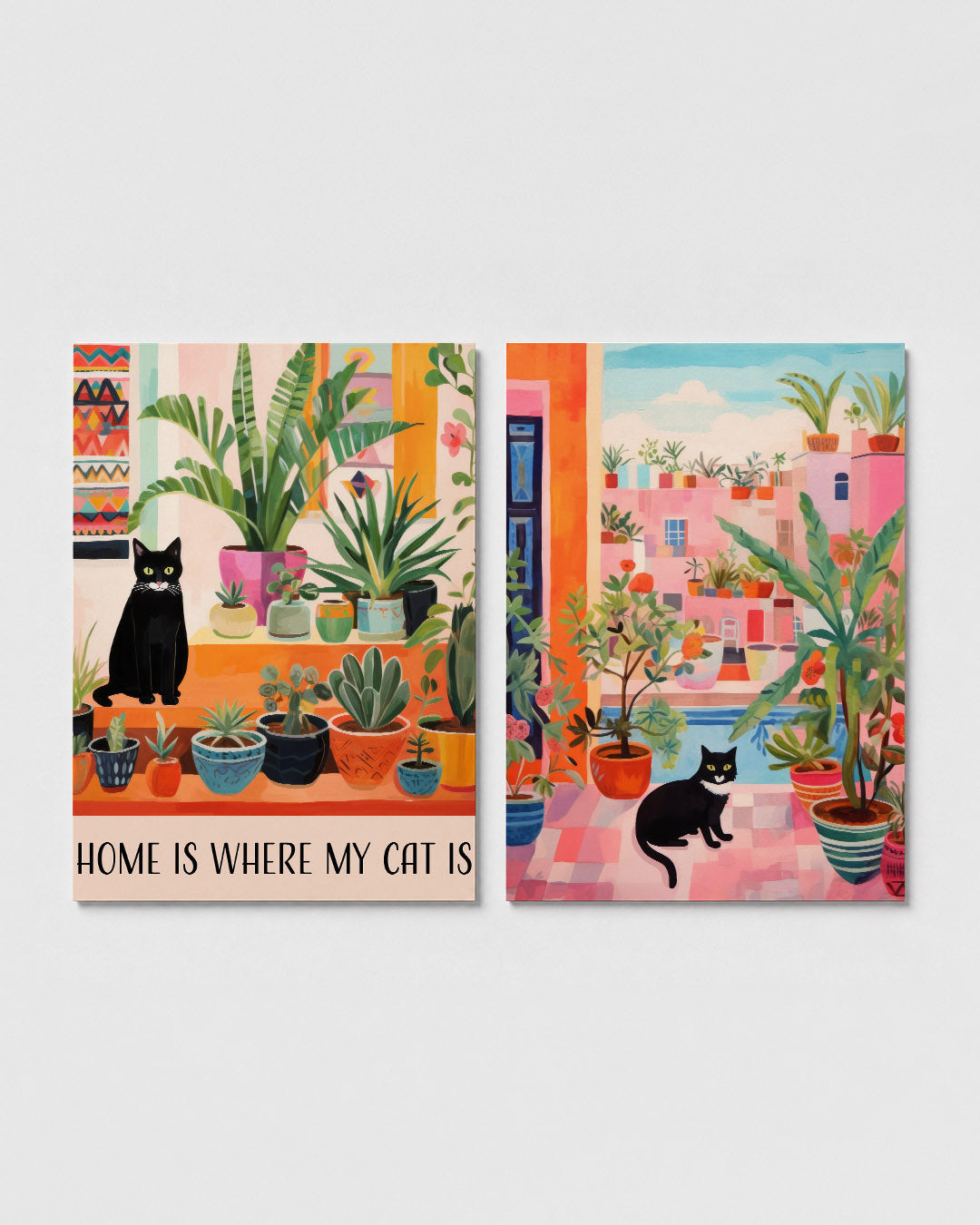Kleurrijke plantenhoek Posterset