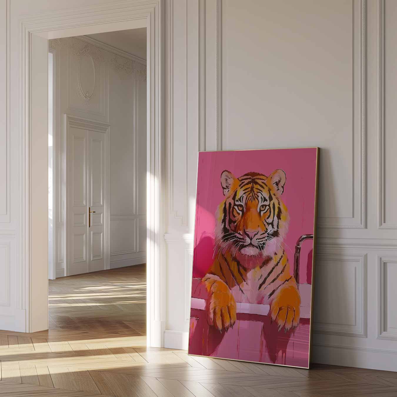 Tijger In De Badkuip Poster-WallArtistic