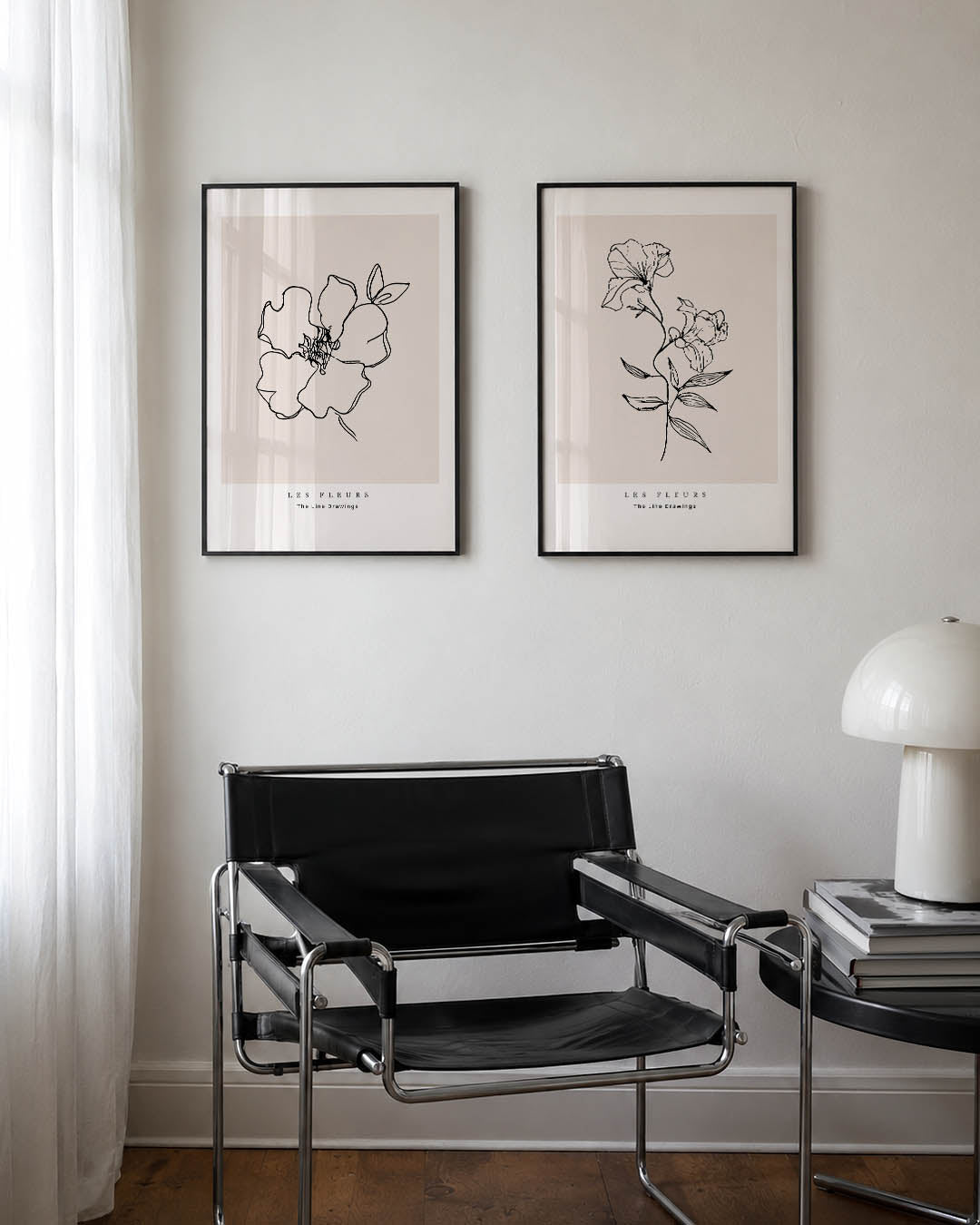 Bloem lijnenspel Posterset