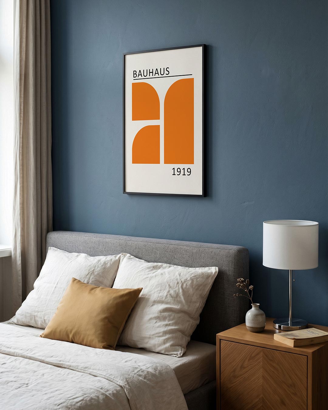 Oranje vormenspel Poster