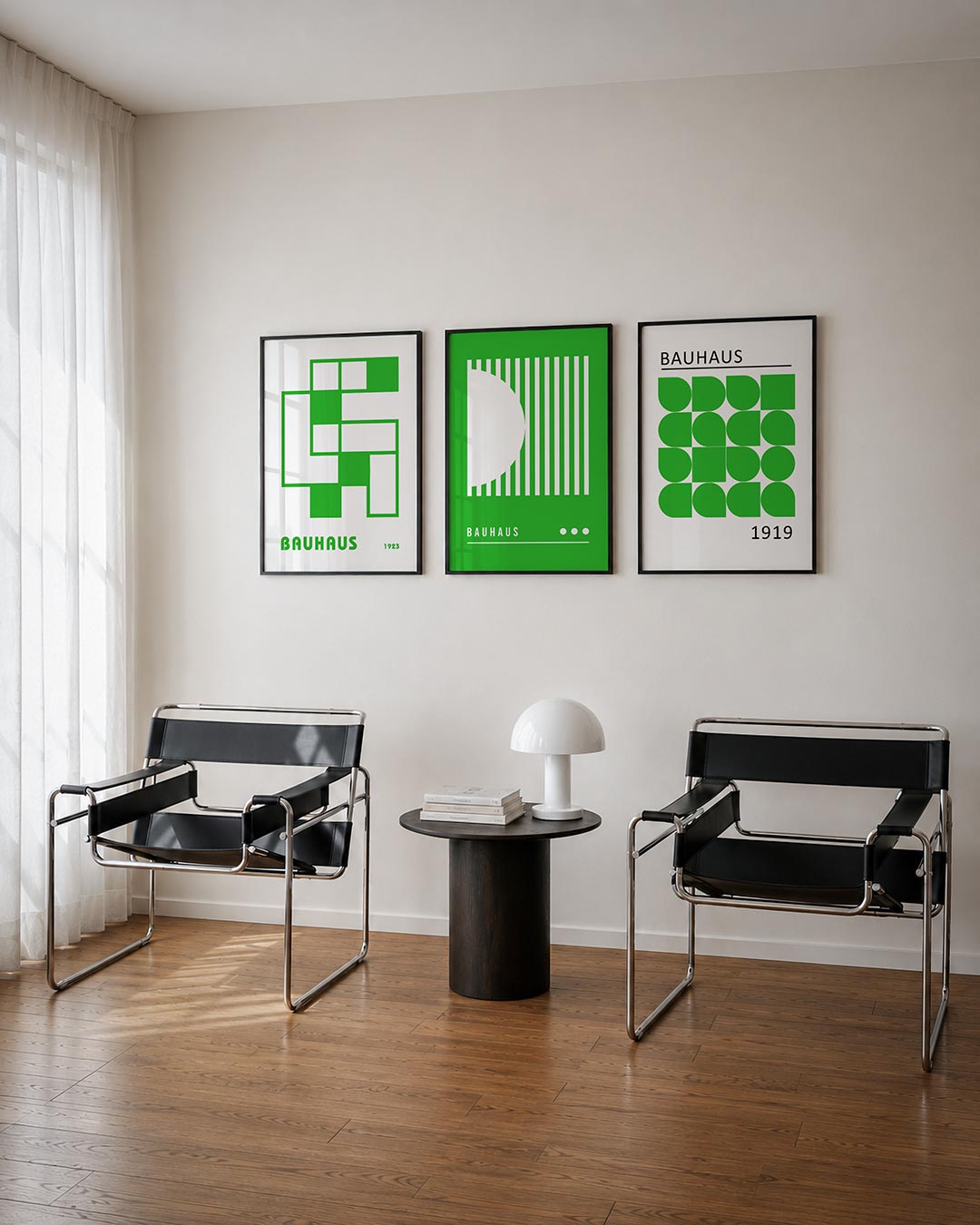 Groene vlakstructuur Posterset