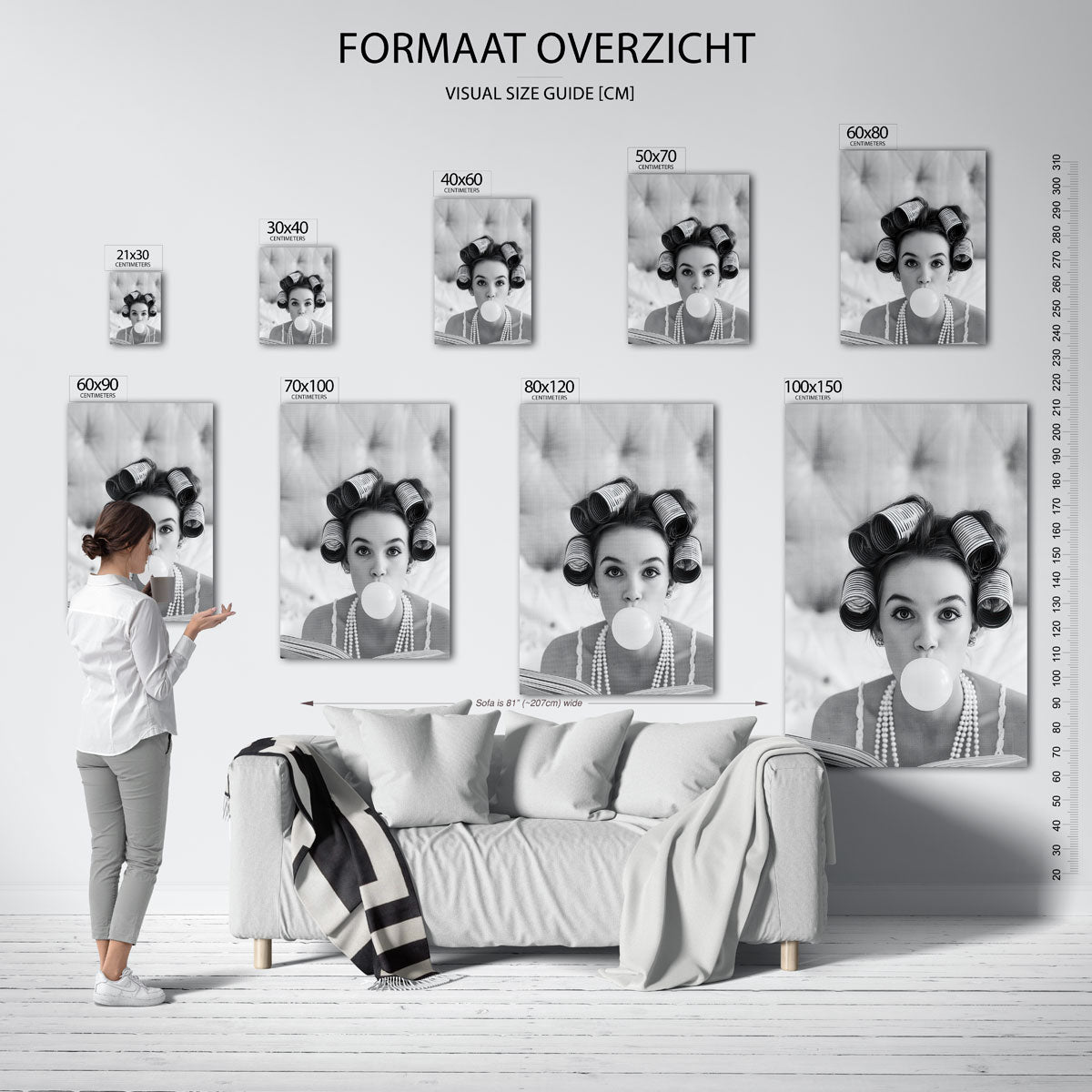 Meisje met kauwgombel Poster