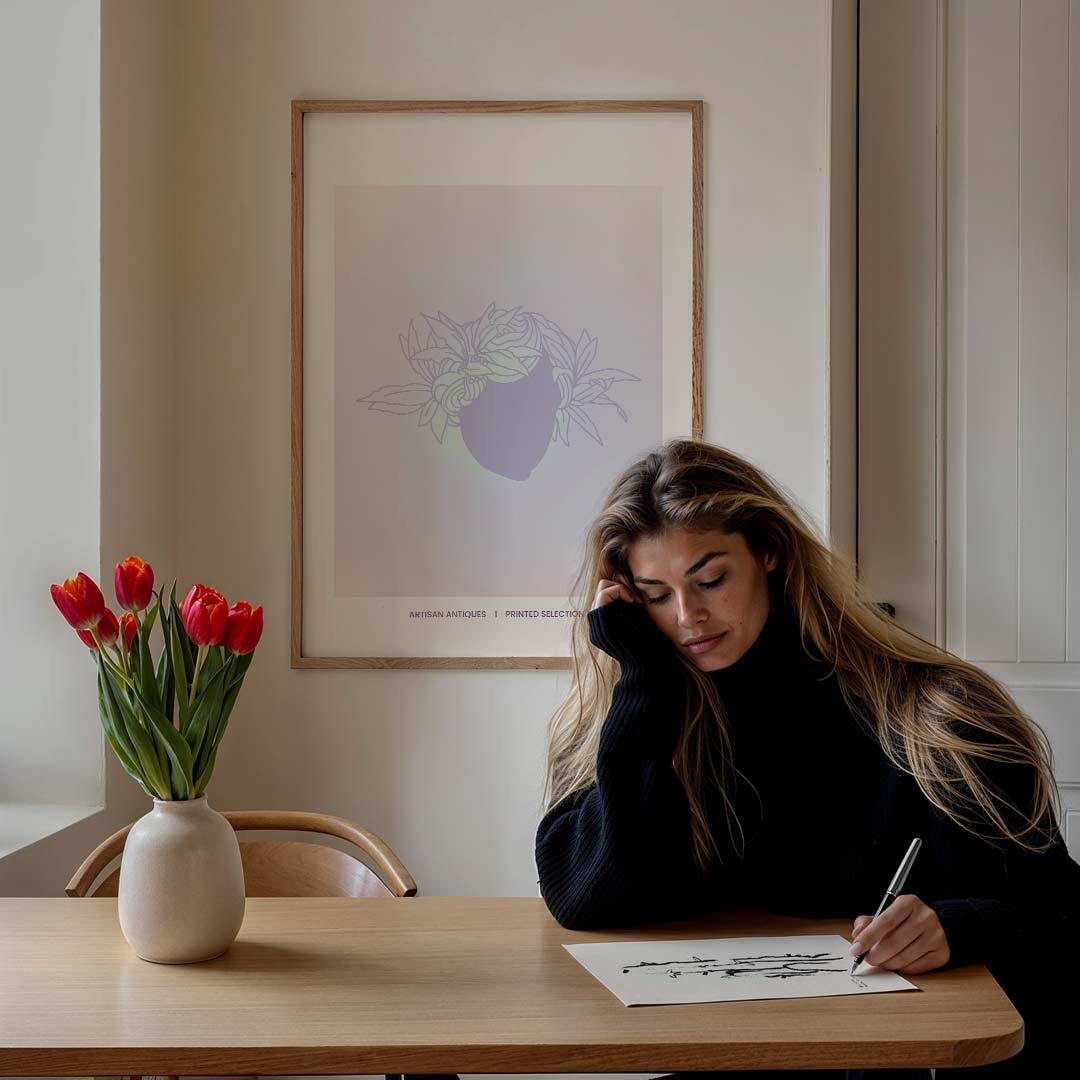 Floral Silhouette Poster-WallArtistic