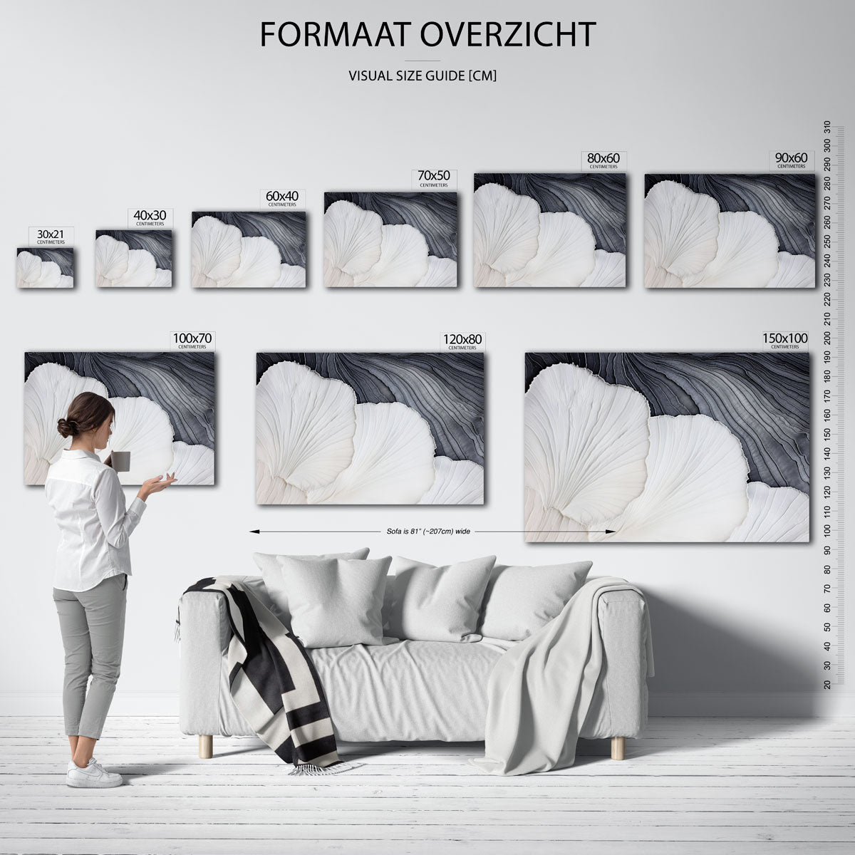 Golvende lijnen en vormen Poster