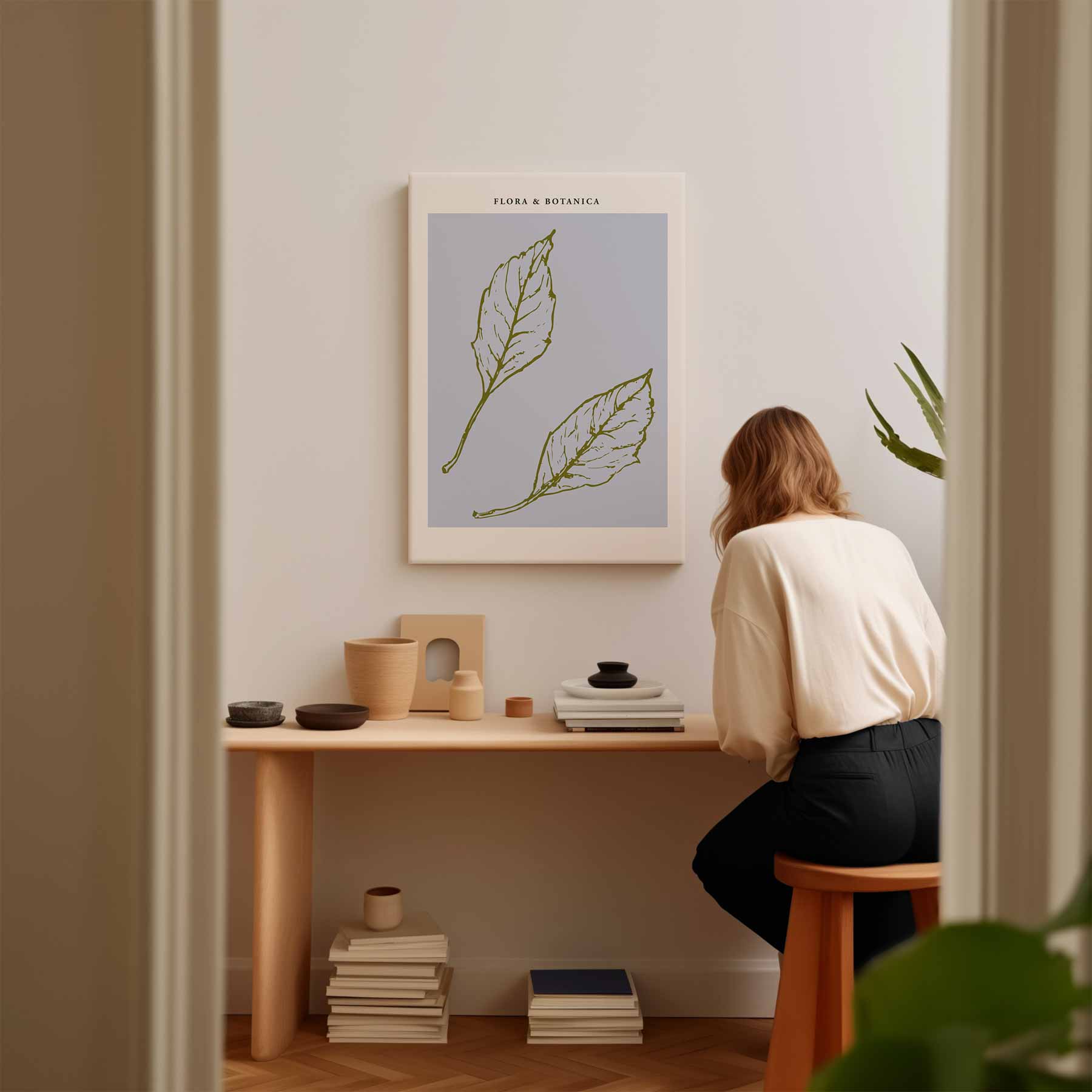 Botanische Elegantie Kunstwerk-canvas-dibond-plexiglas-wanddecoratie-WallArtistic
