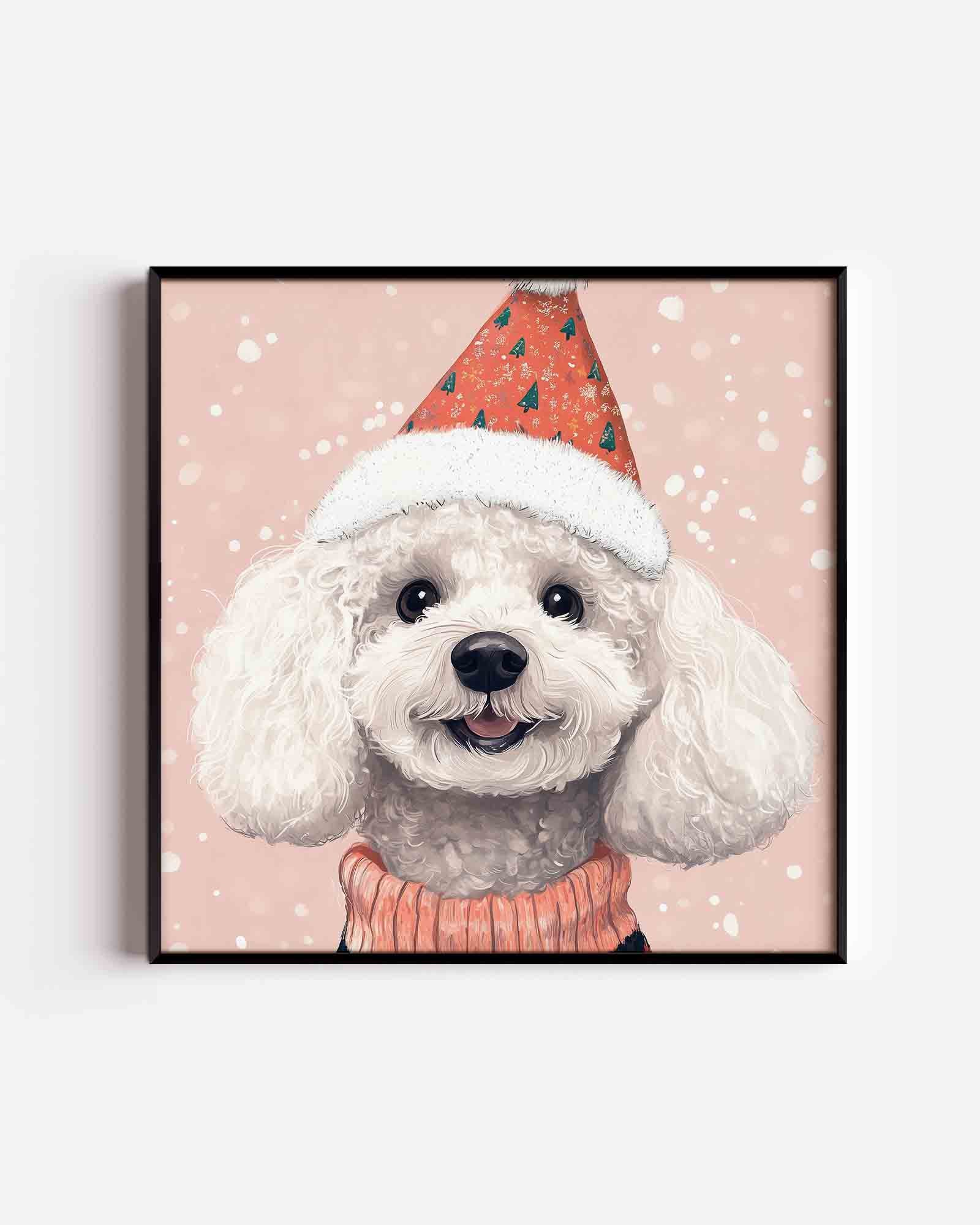 Hond met feestmuts Poster