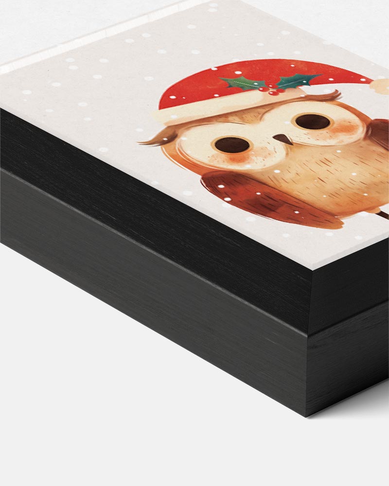 Schattige Uil Kerstposter-WallArtistic