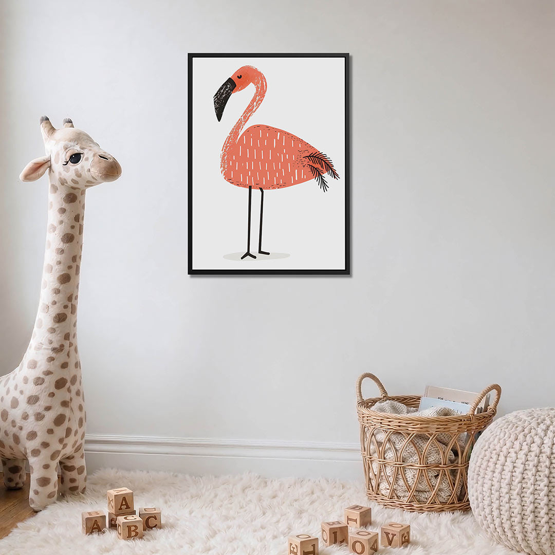 Flamingo illustratie Kunstwerk
