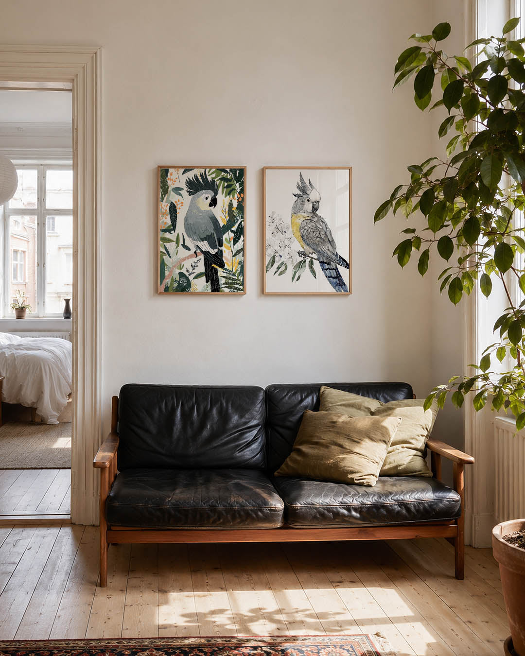 Vogels en bladeren Posterset