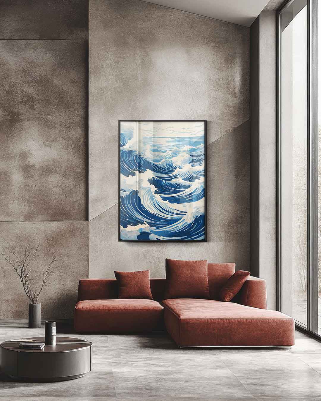 Golfen van de Oceaan Kunstwerk-canvas-dibond-plexiglas-wanddecoratie-WallArtistic