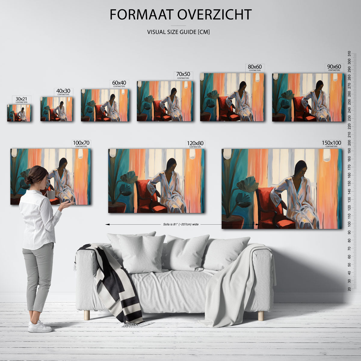 Vrouw in stoel Poster