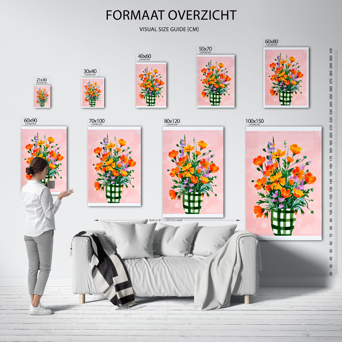 Bloemen in vaas Poster