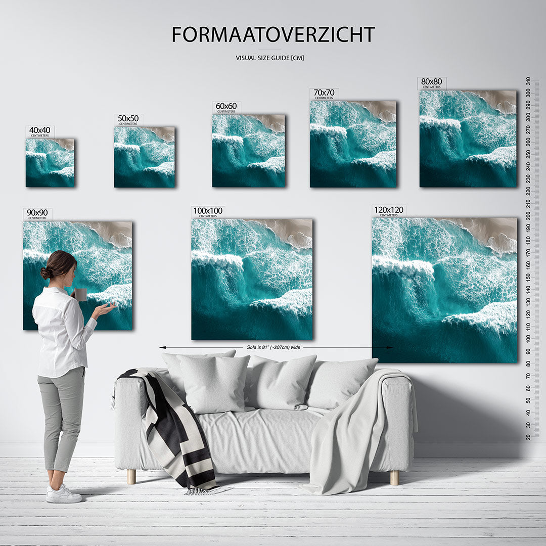 Dynamische zee Kunstwerk