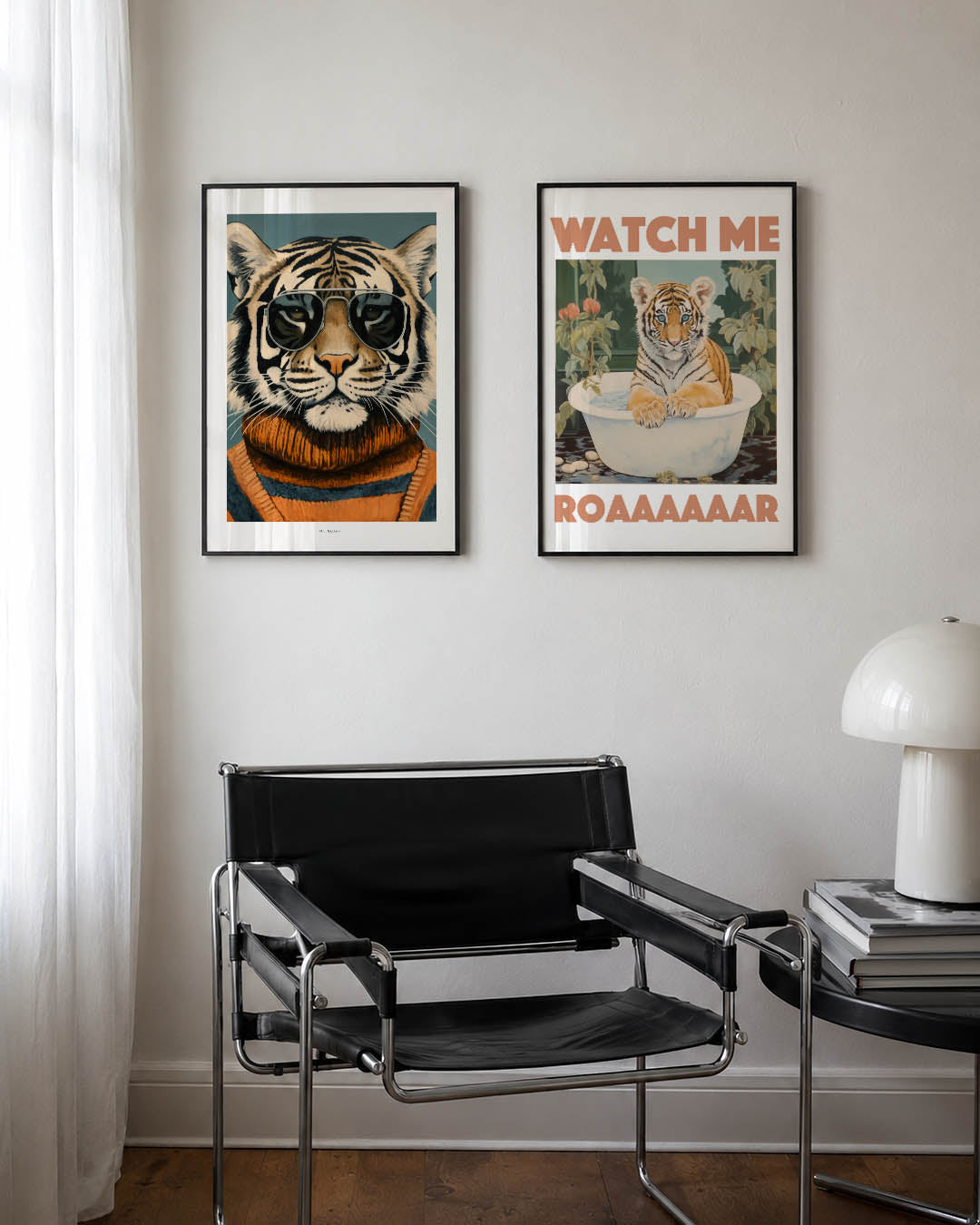 Tijgerstijl en kleur Posterset