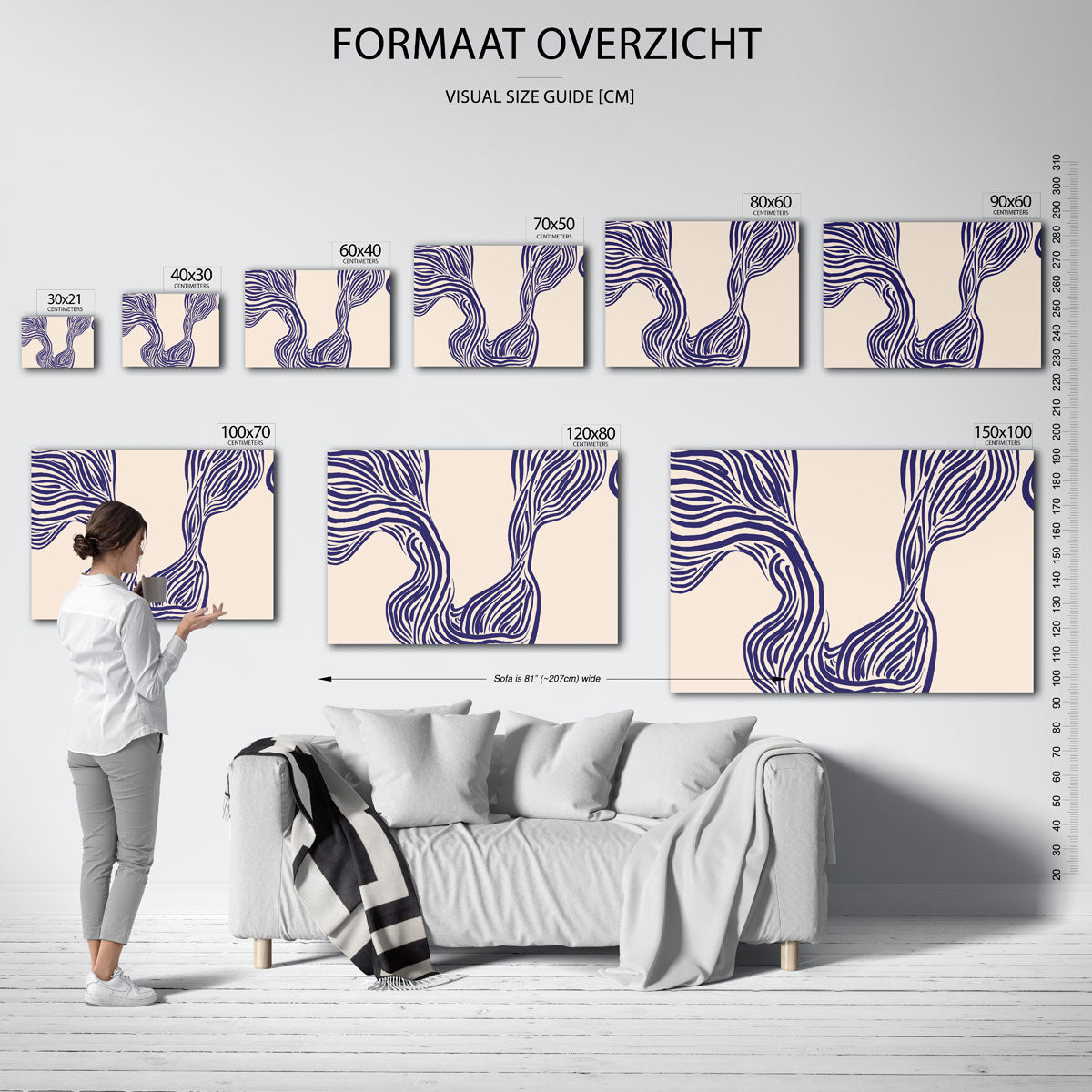 Golvende lijnen Poster