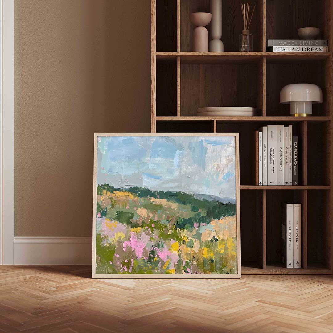 Landschap met bloemen Poster