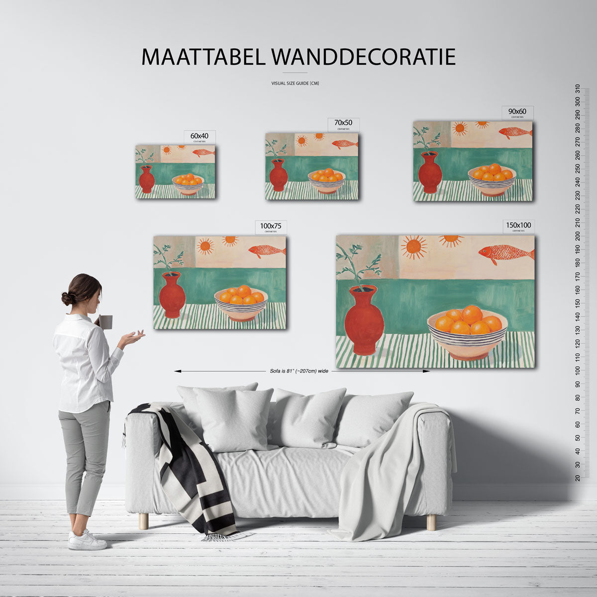 Vrolijke tafelscene Kunstwerk