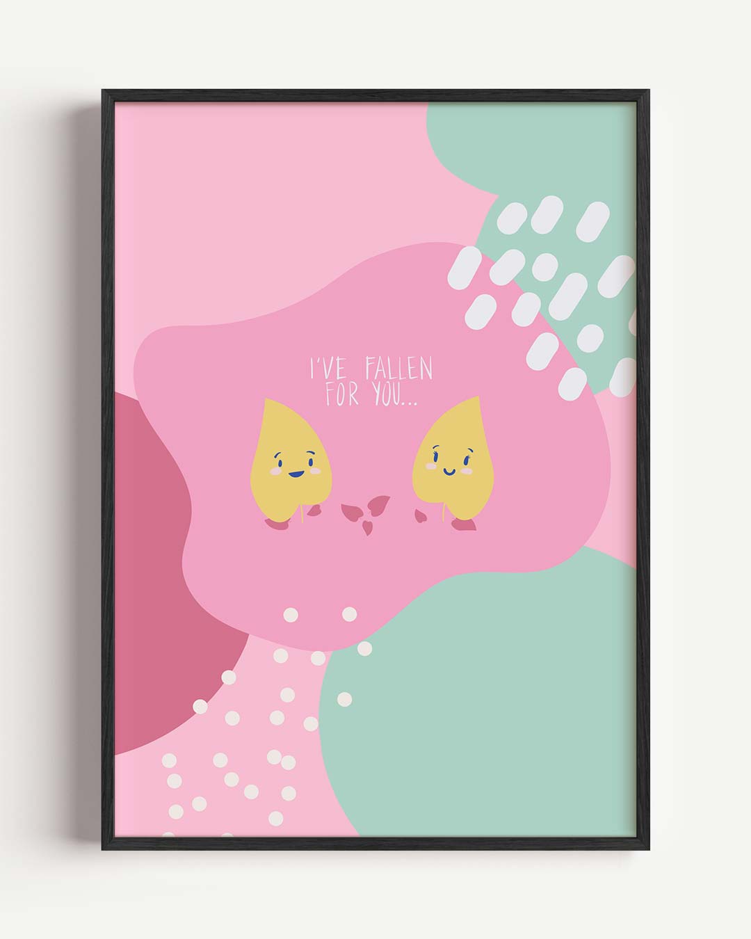 Schattige Herfst Liefde Poster-WallArtistic