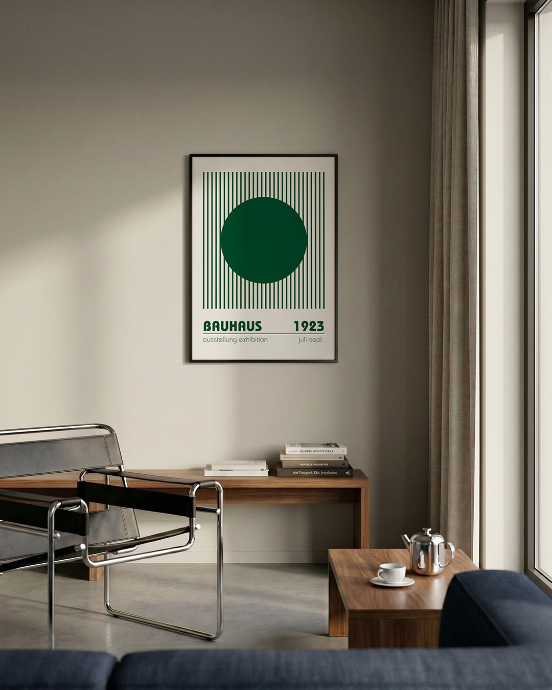 Lijnen en cirkel Poster