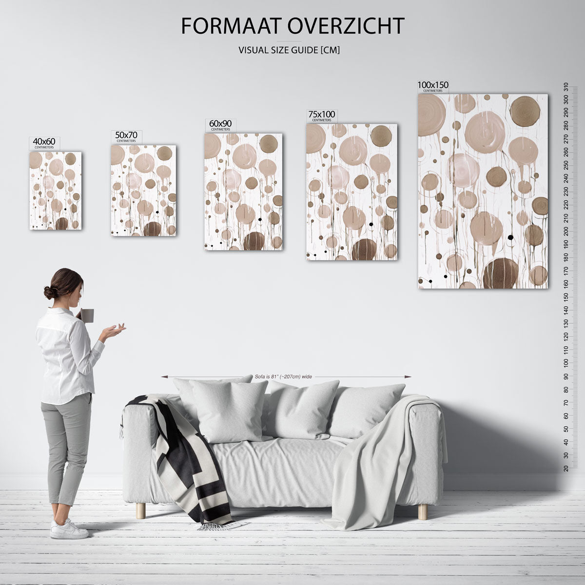 Organische cirkelpatronen Kunstwerk