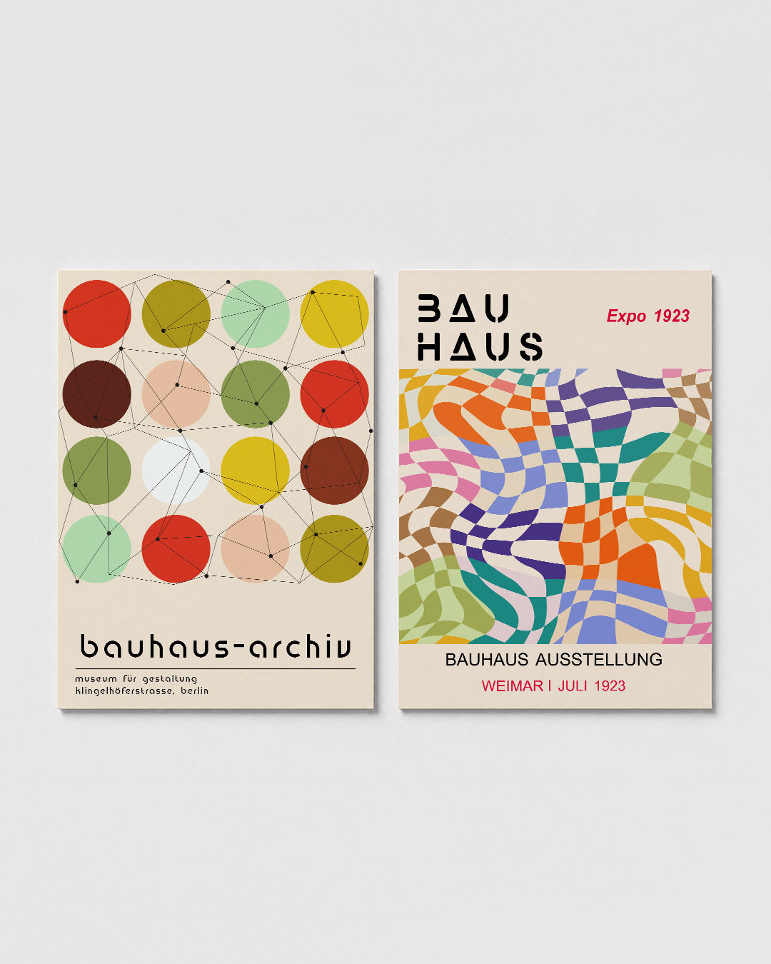 Kleurrijke cirkelstructuur Posterset