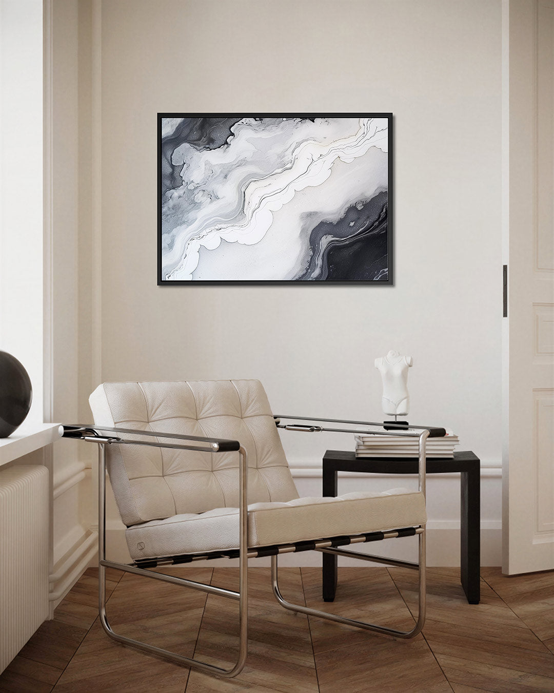 Vloeiende lijnen compositie Kunstwerk